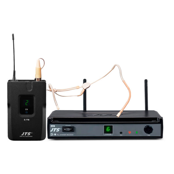 E-7/E-7TB+CM-501 Micrófono inalámbrico solapero UHF 1 canal JTS